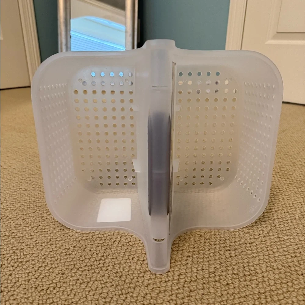 soft grip 2 compartment clear tote - the container store (madesmart)!